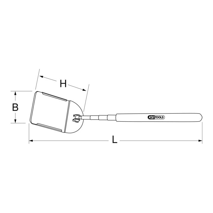KS Tools Miroir d'inspection flexible avec éclairage