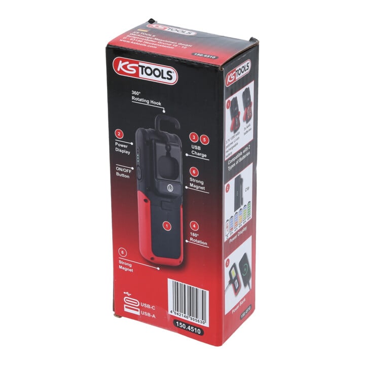 KS Tools Mobile Werkstatt-Handlampe, knickbar, 500 Lumen