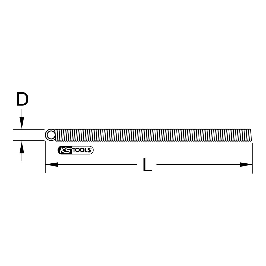 KS Tools Molla di curvatura interna per tubi in rame, Ø10x12mm
