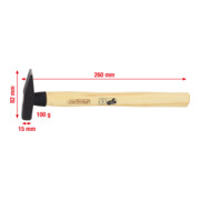 KS Tools metaalbewerkingshamer met hickory steel-1