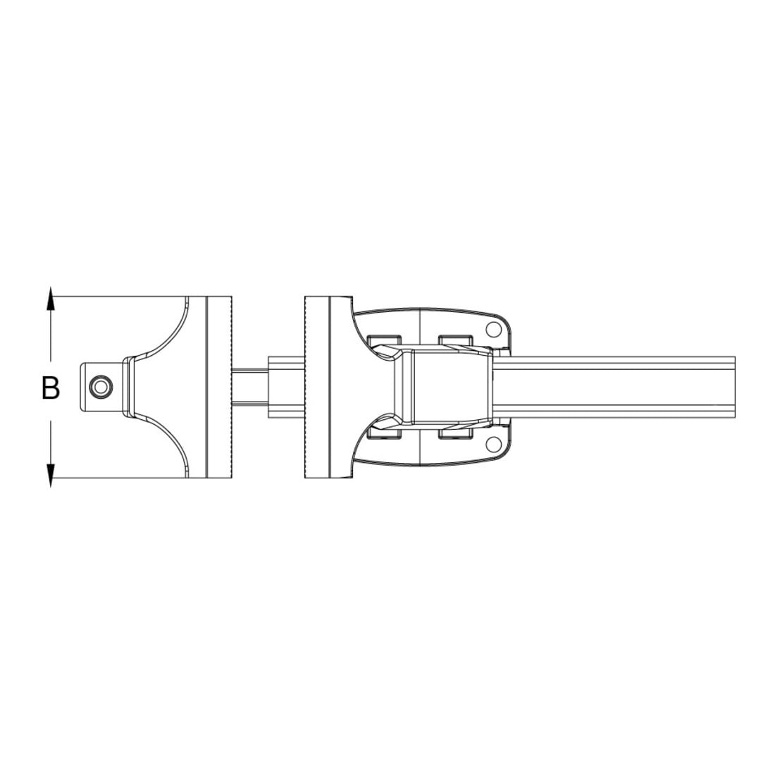 KS Tools Morsa, con piastra rotonda, 150mm