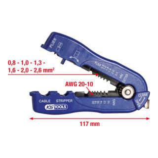 KS Tools Multifunktions-Abisolierwerkzeug, 0,8-2,6mm