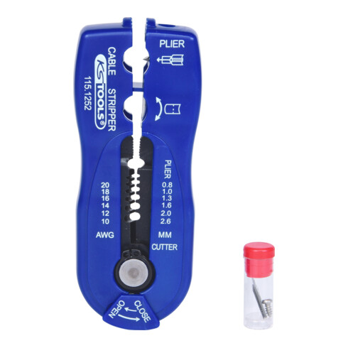 KS Tools Multifunktions-Abisolierwerkzeug, 0,8-2,6mm