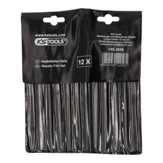 KS Tools naaldvijlenset met kunststof handvat, 12 stuks