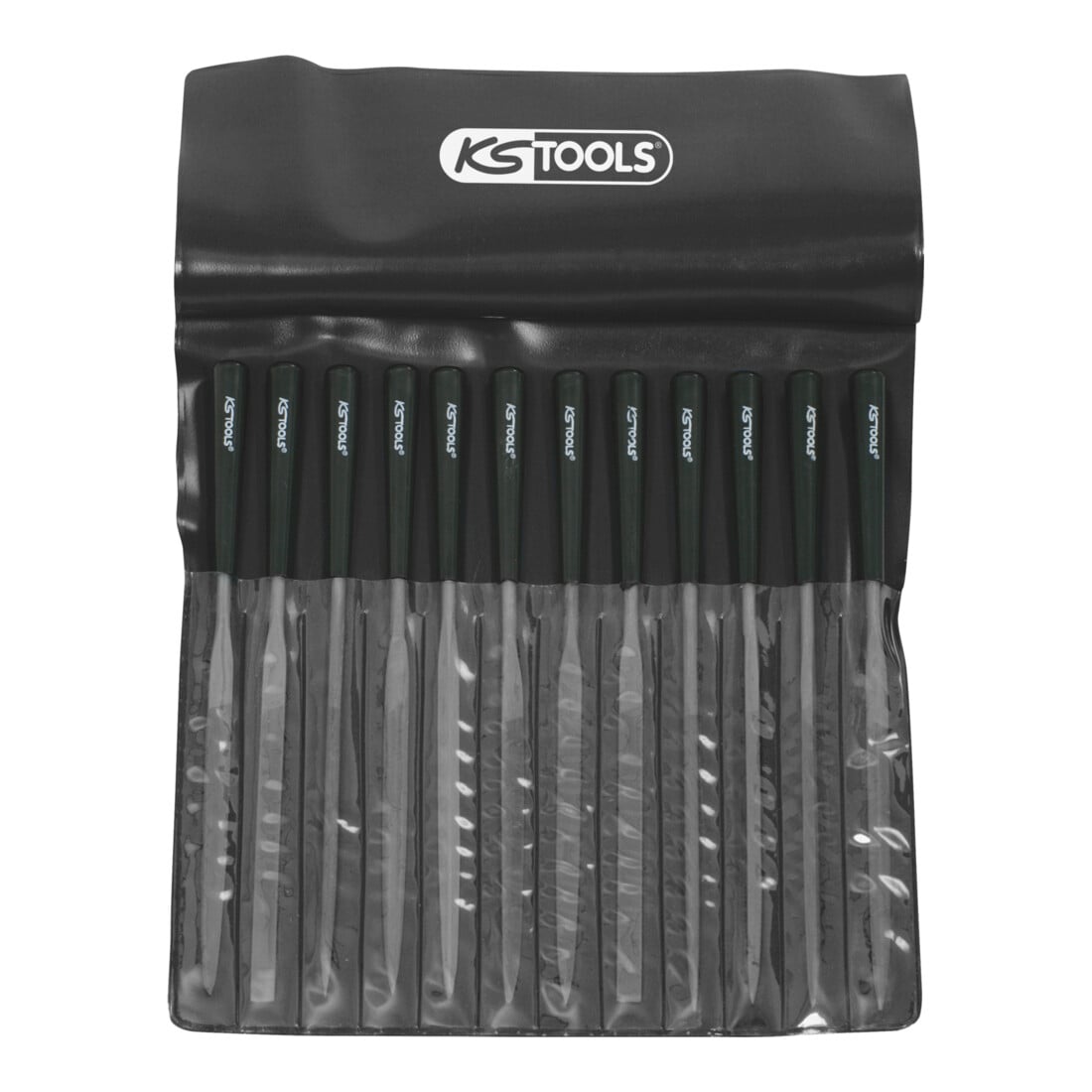 KS Tools naaldvijlenset met kunststof handvat, 12 stuks