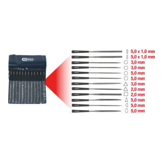KS Tools Nadelfeilen-Satz mit Kunststoffheft, 12-teilig