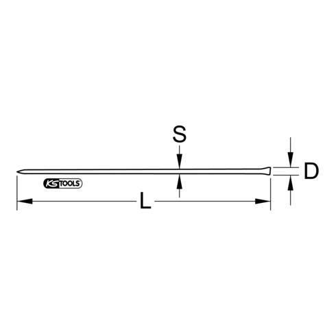 KS Tools Nageleisen, 8-kant, Ø 50 mm