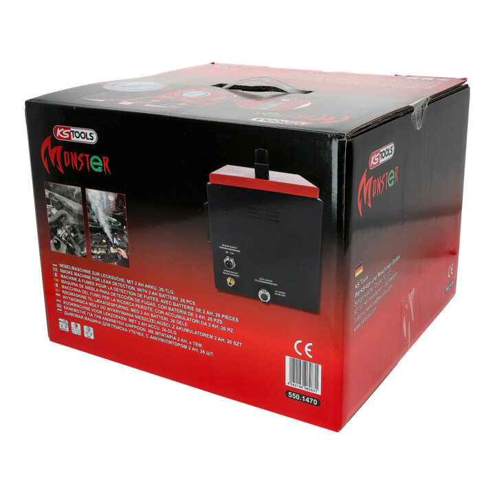 KS Tools Nebelmaschine zur Lecksuche, mit 2 Ah Akku, 36-tlg