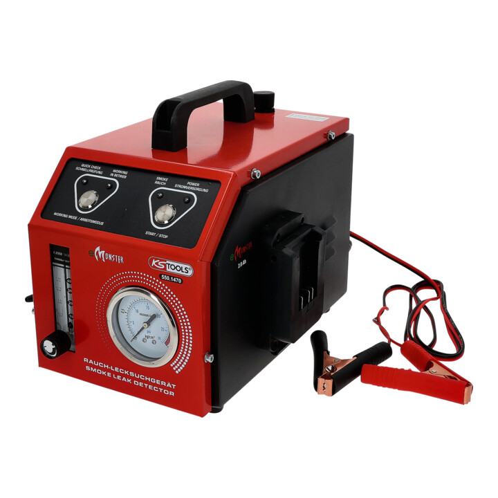 KS Tools Nebelmaschine zur Lecksuche, mit 2 Ah Akku, 36-tlg