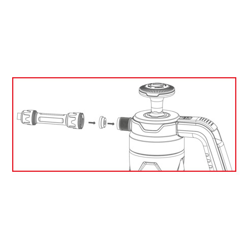 KS Tools Nebulizzatore schiumogeno a pompa (erogatore di schiuma), 1,5 l