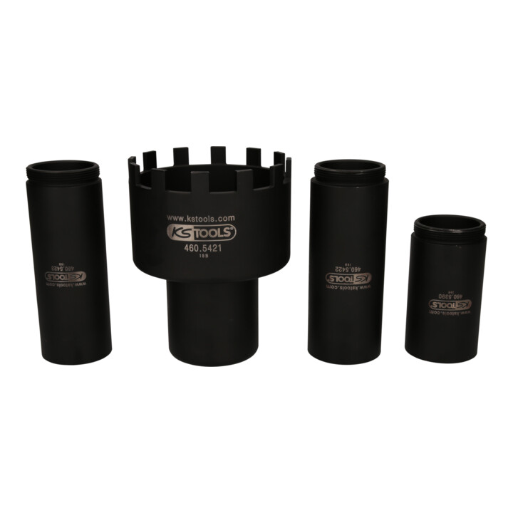 KS Tools Nutmuttern-Schlüssel-Satz mit 3 Führungsrohren für Mercedes, D. 105,5 mm , 4-tlg