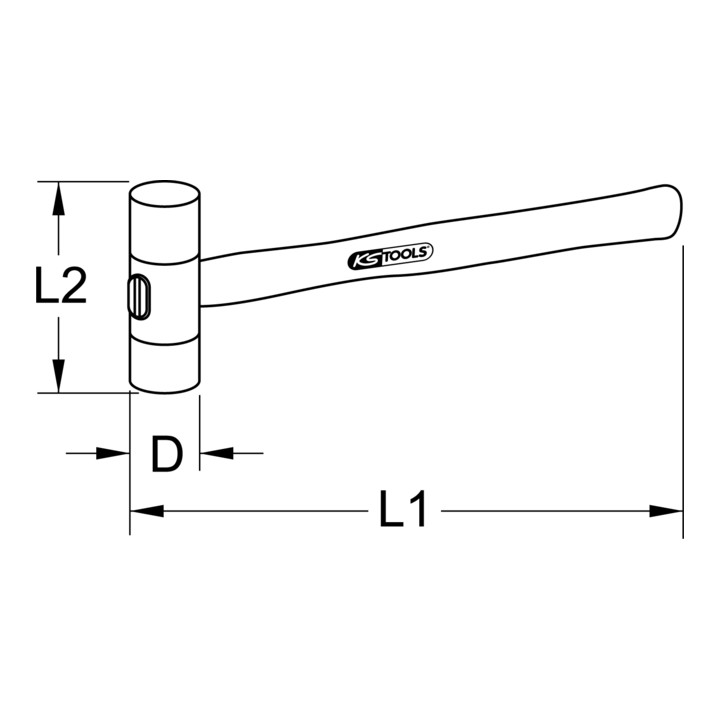 KS Tools Nylonhammer, 340g