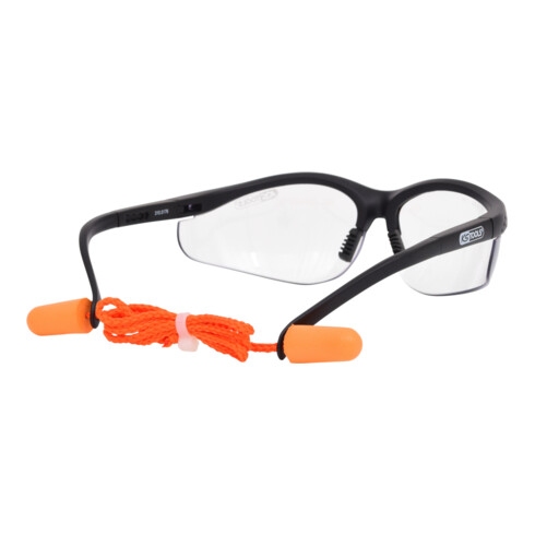 KS Tools Occhiali di sicurezza trasparenti, con tappi per le orecchie