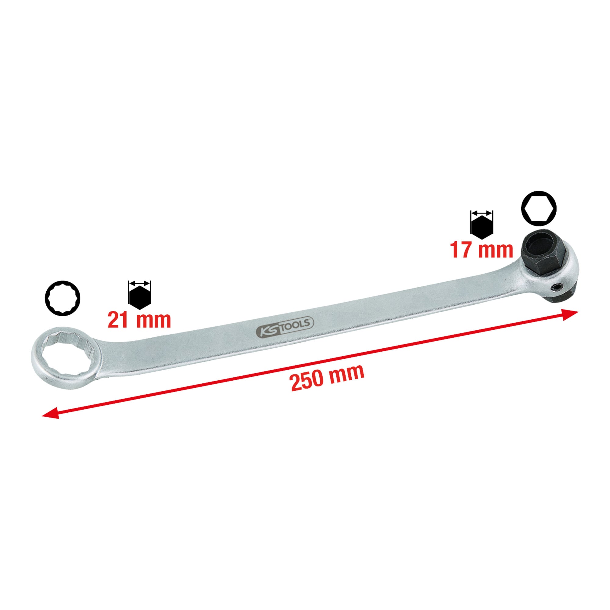KS Tools Öldienst-Schlüssel Innensechskant für VAG, 17x21mm