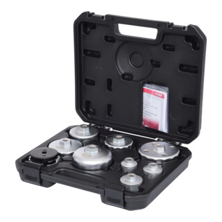 KS Tools Öldienstschlüssel-Satz für Ölfilter- und Filtergehäusedeckel, 9-teilig