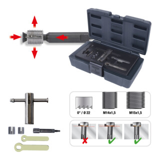 KS Tools olie aftapplug afdichting gezicht frezen set, 6 stuks