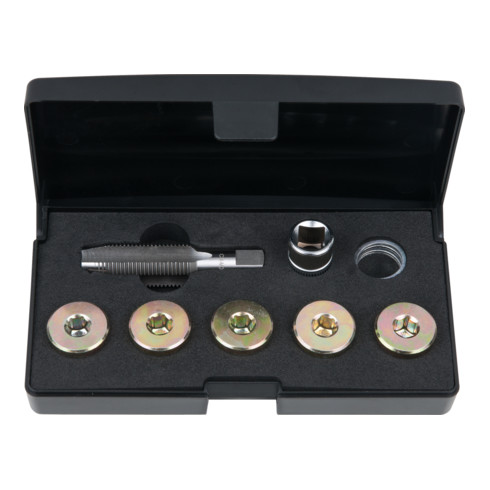 KS Tools olieaftapplug schroefdraad reparatieset, 12-delig M17 x 1,5