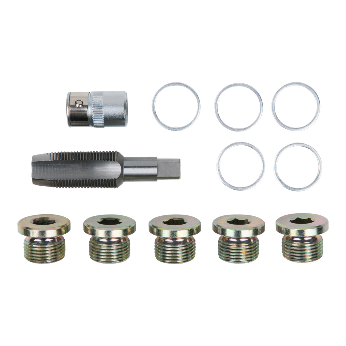 KS Tools olieaftapplug schroefdraad reparatieset, 12-delig M20 x 1,5