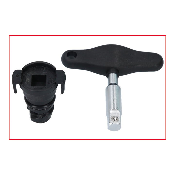 KS Tools olieservice speciaal profielset 3/8 inch voor kunststof olieaftappluggen, 6 st.