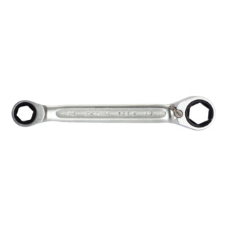 KS Tools omkeerbare dubbele ring ratelsleutel SW 14 x 19 mm, met insteekveer