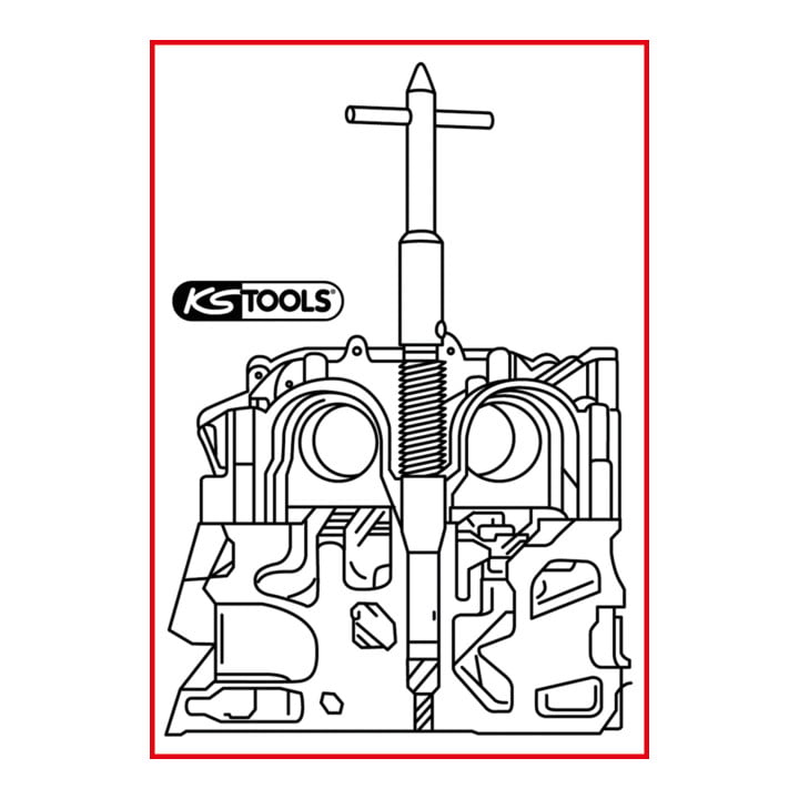 KS Tools Outil de nettoyage de siège d'injecteur, 1.6l PSA Common-Rail Diesel