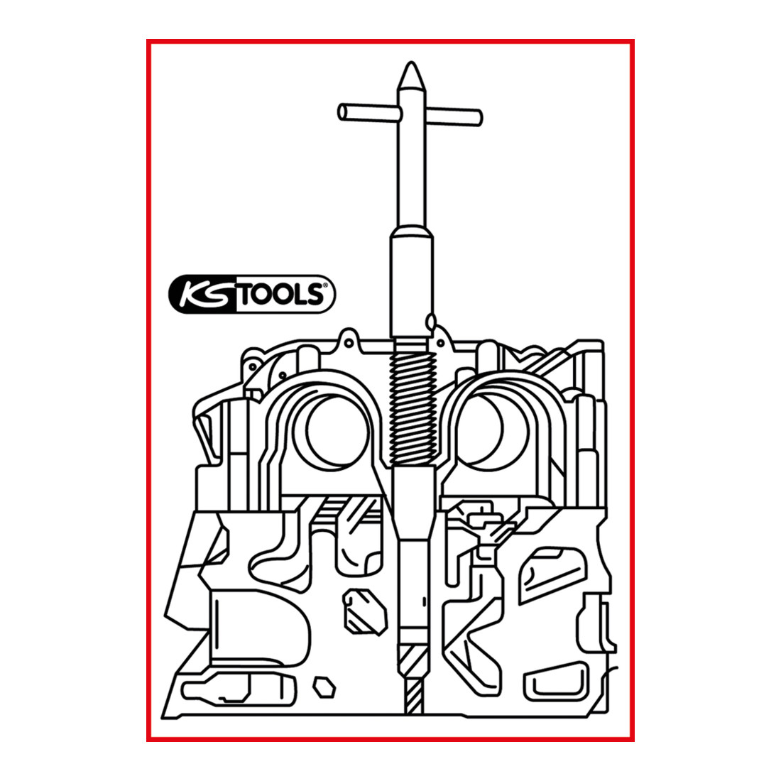 KS Tools Outil de nettoyage de siège d'injecteur, 1.6l PSA Common-Rail Diesel