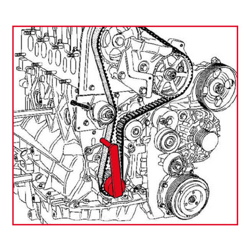 KS Tools Outil de tension de courroie de distribution pour Renault