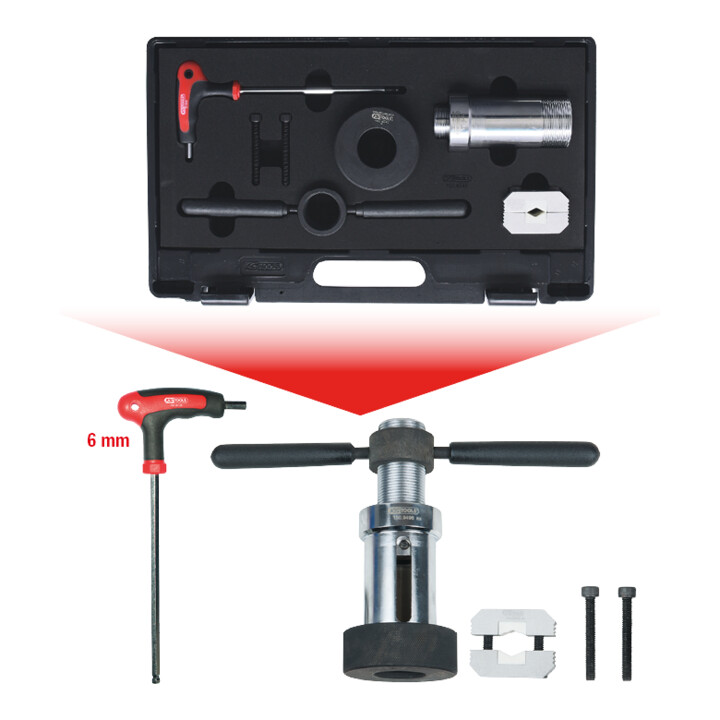 KS Tools Outils de montage à compresseur de ressort pour amortisseurs, 7 pcs.