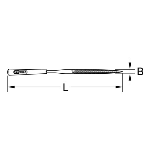 KS Tools Oval-Nadelfeile, 5mm