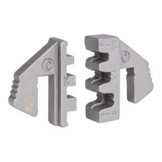 KS Tools Paar Crimp-Einsätze für Flachstecker 4,8 und 6,3 mm, Ø 0,5 - 6,0 mm