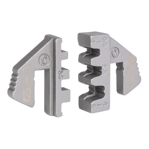 KS Tools paar krimpprofielen voor platte klemmen 4,8 en 6,3 mm, Ø 0,5 - 6,0 mm