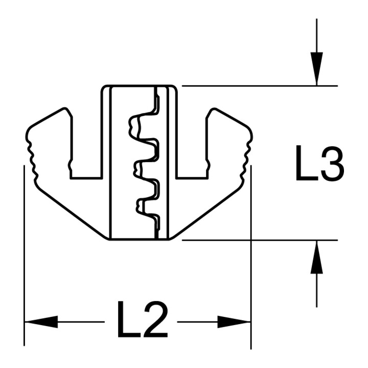 KS Tools Paire de plaquettes de sertissage pour connecteurs plats 4,8 et 6,3 mm, Ø 0,5 - 6,0 mm