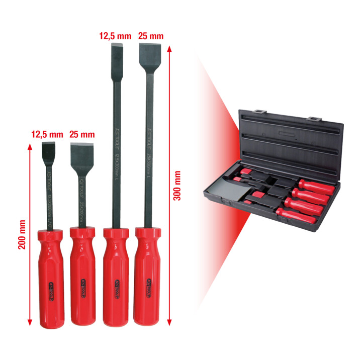 KS Tools pakkingschraper set, 4 delig