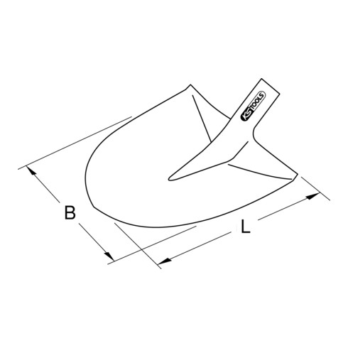 KS Tools Pala, forma alsaziana, 280mm