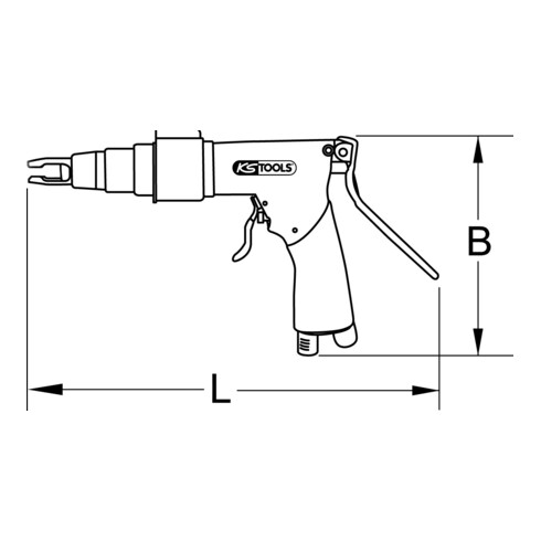 KS Tools Perceuse à dépointer pneumatique Fastdrill