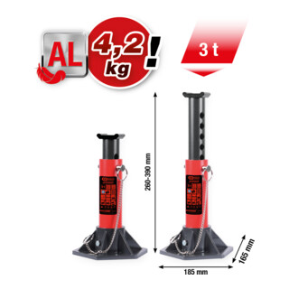 KS Tools performance Aluminium-Unterstellbock, 3000 kg, paarweise