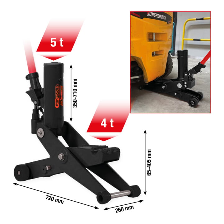 KS Tools performance Heber für Gabelstapler, hydraulisch 4-5 t