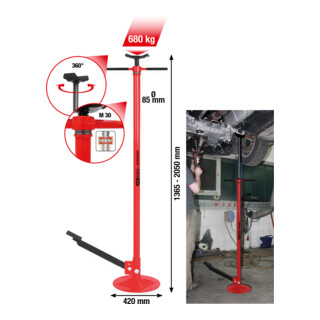 KS Tools performance Teleskop-Unterstellstütze, max. 680 kg