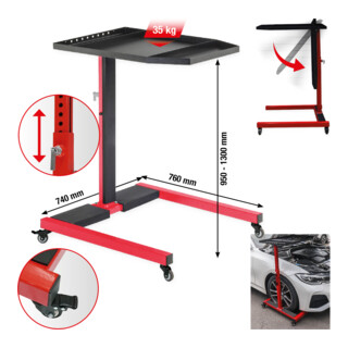 KS Tools performance Universal-Ablagetisch, höhenverstellbar, max. 35 kg