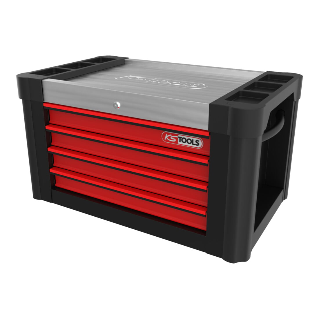 KS Tools PERFORMANCEplus P10TC BLACK/ROT werkplaatsaanbouwwagen met 4 laden