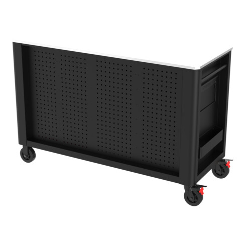KS Tools PERFORMANCEplus P45 SCHWARZ/ROT Werkstattwagen mit 14 Schubladen