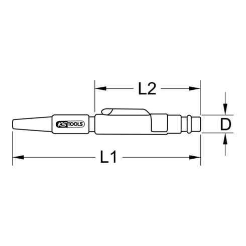 KS Tools Perno di soffiaggio ad aria compressa, 110mm