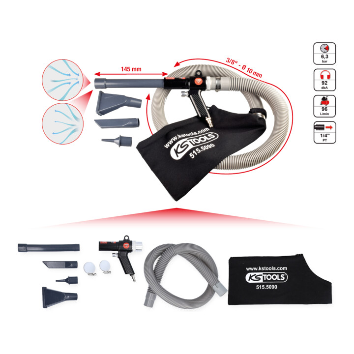 KS Tools perslucht blaaspistool 145mm