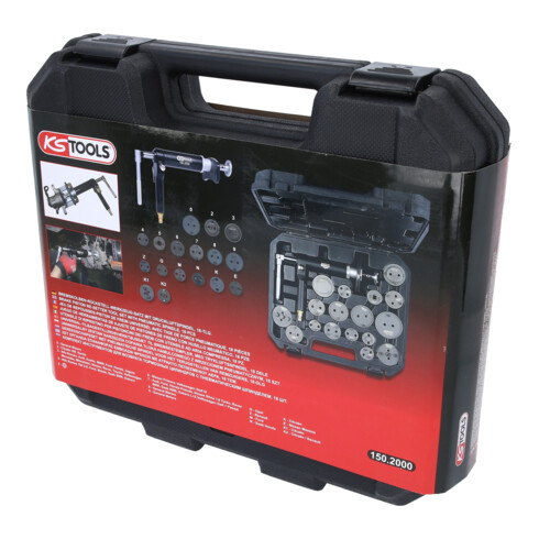 KS Tools perslucht spindel remzuiger gereedschap set, 18 stuks