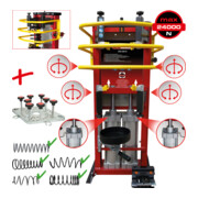 KS Tools perslucht standveercompressor met dubbele cilinder incl. adapterplaat-1