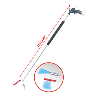 KS Tools perslucht uitblaaspistool, lange uitvoering, 3-delig.