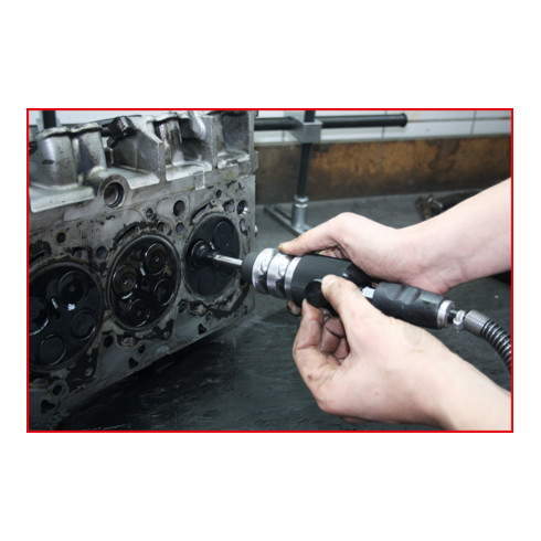 KS Tools perslucht ventielslijpmachine met 4 zuigplaten , 5-delig