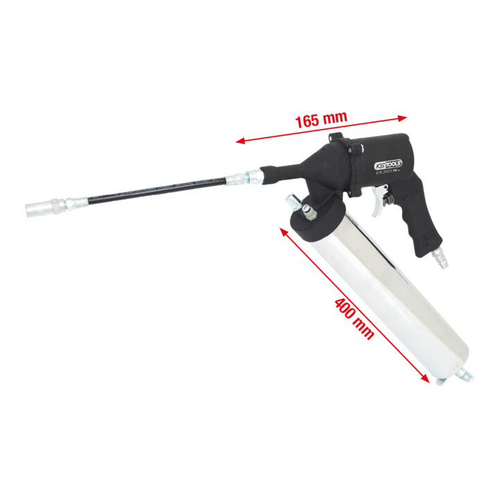 KS Tools perslucht vetspuit met flexibele slang en mondstuk