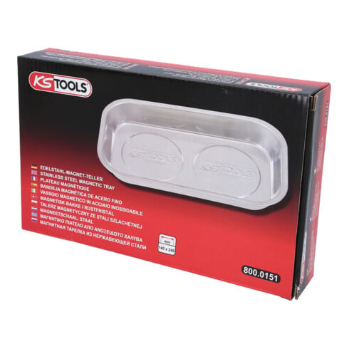 KS Tools Piastra magnetica acciaio Inox, 140x240mm