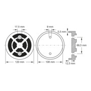 KS Tools Piatto in gomma 07 per piattaforme elevatrici Launch / Twin Busch / RP Tools, Ø 120mm-5